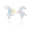 Glitzhome® Set of 2 Easter Metal Bunny Painter Yard Stake